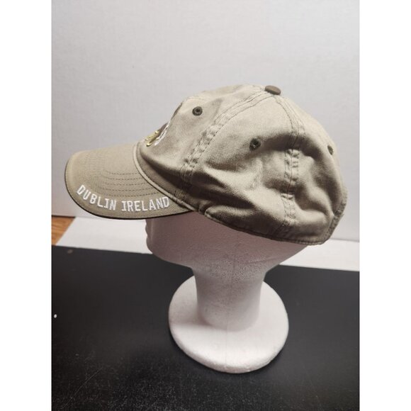 Guinness Khaki Embroidered Shamrock Cap Dublin Ireland Adjustable Strapback Hat - Picture 3 of 10